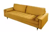 Luxusní pohovka COZY VELVET 220 CM tmavě žlutá samet Luxusní pohovka COZY VELVET 220 CM tmavě žlutá samet