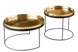 2SET konferenční stolek ELEMENTS TABLET 57/46 CM zlatý 2SET konferenční stolek ELEMENTS TABLET 57/46 CM zlatý