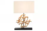 Stolní lampa WAVE 60 CM bílá masiv teak Stolní lampa WAVE 60 CM bílá masiv teak