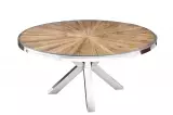 Kulatý jídelní stůl BARRACUDA 140 CM sklo/masiv teak Kulatý jídelní stůl BARRACUDA 140 CM sklo/masiv teak