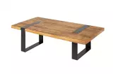 Konferenční stolek IRON CRAFT 100 CM přírodní masiv mango Konferenční stolek IRON CRAFT 100 CM přírodní masiv mango