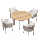 Zahradní 4 místná jídelní souprava AIO TAUPE WHITE Zahradní 4 místná jídelní souprava AIO TAUPE WHITE
