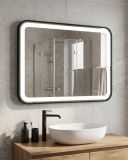 Zrcadlo STARLIGHT 60x80 CM s LED podsvícením po celém obvodu a se senzorem v černém hliníkovém rámu Zrcadlo STARLIGHT 60x80 CM s LED podsvícením po celém obvodu a se senzorem v černém hliníkovém rámu