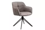 2SET židlo-křeslo EUPHORIA taupe kůže otočná 180° 2SET židlo-křeslo EUPHORIA taupe kůže otočná 180°