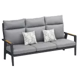 Zahradní třímístná pohovka EMOTI 2.0 BLACK TAUPE