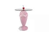 Barový stolek ICE CREAM 90 CM růžový/bílý Barový stolek ICE CREAM 90 CM růžový/bílý