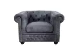 Křeslo CHESTERFIELD antik šedé Křeslo CHESTERFIELD antik šedé