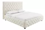 Postel PARIS CHESTERFIELD 180×200 CM béžová lněný potah Postel PARIS CHESTERFIELD 180×200 CM béžová lněný potah