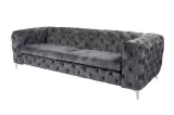 Pohovka MODERN BAROCCO 240 CM tmavě šedá samet Pohovka MODERN BAROCCO 240 CM tmavě šedá samet