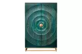 Barová skříň GOLDEN SUNSET 140 CM tyrkysová masiv mango