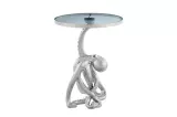 Odkládací stolek WILDLIFE OCTOPUS 55 CM stříbrný s LED osvětlením Odkládací stolek WILDLIFE OCTOPUS 55 CM stříbrný s LED osvětlením