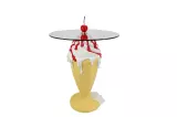 Barový stolek ICE CREAM 90 CM červený/bílý Barový stolek ICE CREAM 90 CM červený/bílý
