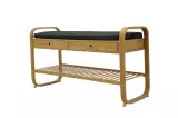 Botník ZEN-BO 100 CM bambus přírodní/tmavě šedá Botník ZEN-BO 100 CM bambus přírodní/tmavě šedá