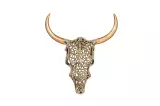 Nástěnná dekorace EXOTIC BULL 60 CM zlatá/masiv mango Nástěnná dekorace EXOTIC BULL 60 CM zlatá/masiv mango