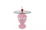 Odkládací stolek ICE CREAM 65 CM růžový/bílý Odkládací stolek ICE CREAM 65 CM růžový/bílý