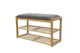Botník ZEN-BO 80 CM bambus přírodní/tmavě šedá Botník ZEN-BO 80 CM bambus přírodní/tmavě šedá