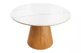 Kulatý jídelní stůl UNIQUE II 120 CM bílý mramor/dýha dub Kulatý jídelní stůl UNIQUE II 120 CM bílý mramor/dýha dub