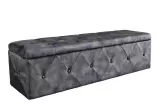 Lavice CHESTERFIELD 140 CM antik šedá s úložným prostorem Lavice CHESTERFIELD 140 CM antik šedá s úložným prostorem
