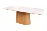 Jídelní stůl UNIQUE II 200 CM bílý mramor/dýha dub Jídelní stůl UNIQUE II 200 CM bílý mramor/dýha dub