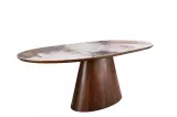 Rozkládací jídelní stůl UNIQUE 160-200 CM keramika přírodní kámen/dýha ořech Rozkládací jídelní stůl UNIQUE 160-200 CM keramika přírodní kámen/dýha ořech