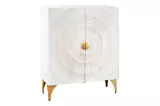 Vysoká komoda GOLDEN SUNSET 120 CM bílá masiv mango