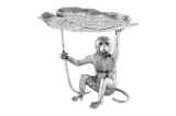 Odkládací stolek WILDLIFE MONKEY 55 CM stříbrný Odkládací stolek WILDLIFE MONKEY 55 CM stříbrný