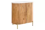 Vysoká komoda TRES CHIC 70 CM bílá/přírodní mramor/masiv mango Vysoká komoda TRES CHIC 70 CM bílá/přírodní mramor/masiv mango