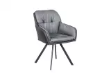 2SET jídelní židle LOUNGER tmavě šedá otočná 2SET jídelní židle LOUNGER tmavě šedá otočná