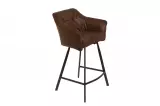 2SET barová židle LOFT antik hnědá mikrovlákno 2SET barová židle LOFT antik hnědá mikrovlákno