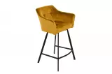 2SET barová židle LOFT 100 CM tmavě žlutá samet 2SET barová židle LOFT 100 CM tmavě žlutá samet