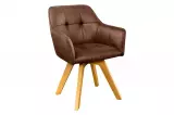 2SET jídelní židle LOFT WOOD II antik hnědá mikrovlákno otočná 2SET jídelní židle LOFT WOOD II antik hnědá mikrovlákno otočná