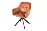 2SET jídelní židle LOFT II hnědá samet otočná 2SET jídelní židle LOFT II hnědá samet otočná