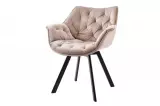 2SET židlo-křeslo DUTCH COMFORT II šampaňské greige samet otočné 2SET židlo-křeslo DUTCH COMFORT II šampaňské greige samet otočné
