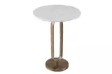 Odkládací stolek ELEGANCE 60 CM zlatý mramor-bílý Odkládací stolek ELEGANCE 60 CM zlatý mramor-bílý