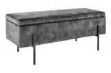 Lavice LOFT 100 cm s úložným prostorem šedá samet Lavice LOFT 100 cm s úložným prostorem šedá samet