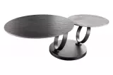 Konferenční stolek DANCING RINGS BLACK otočný Konferenční stolek DANCING RINGS BLACK otočný