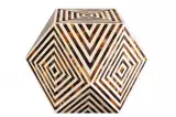 Odkládací stolek BONE INLAY 60 CM hnědá bílá Odkládací stolek BONE INLAY 60 CM hnědá bílá