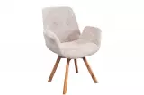 2SET jídelní židle BALTIC béžová/přírodní colin bouclé otočná 2SET jídelní židle BALTIC béžová/přírodní colin bouclé otočná