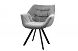 2SET židlo-křeslo DUTCH COMFORT tmavě šedé samet 2SET židlo-křeslo DUTCH COMFORT tmavě šedé samet
