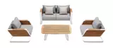 Zahradní 4 místná sedací souprava WING WHITE GREY Zahradní 4 místná sedací souprava WING WHITE GREY