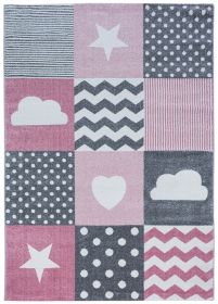 Dětský kusový koberec Kids 620 pink - 80x150 cm