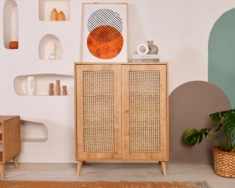 HAZERAN komoda na nožičkách, dub