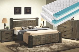Postel DiTAVOLA 180x200 cm + 2 ks matrace FUTURA 90x200 cm