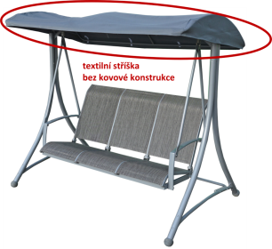 stříška k houp. HOLLYWOOD šedá stříška k houp. HOLLYWOOD šedá