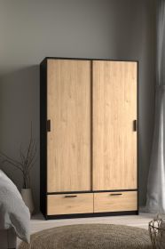Skříň Lincoln 2D2S černý mat/jackson hickory Skříň Lincoln 2D2S černý mat/jackson hickory