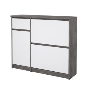Botník Simplicity 206 beton/bílý lesk Botník Simplicity 206 beton/bílý lesk