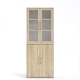 Knihovna Office 80400/102 dub sonoma/sklo Knihovna Office 80400/102 dub sonoma/sklo