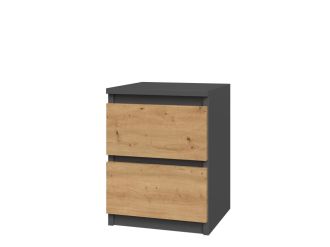 Noční stolek Malvína M2 antracit/dub artisan Noční stolek Malvína M2 antracit/dub artisan