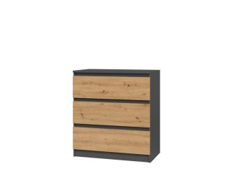Komoda Malvína M3 antracit/dub artisan Komoda Malvína M3 antracit/dub artisan