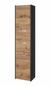Koupelnová skříňka Saly 40 3D antracit/dub artisan Koupelnová skříňka Saly 40 3D antracit/dub artisan